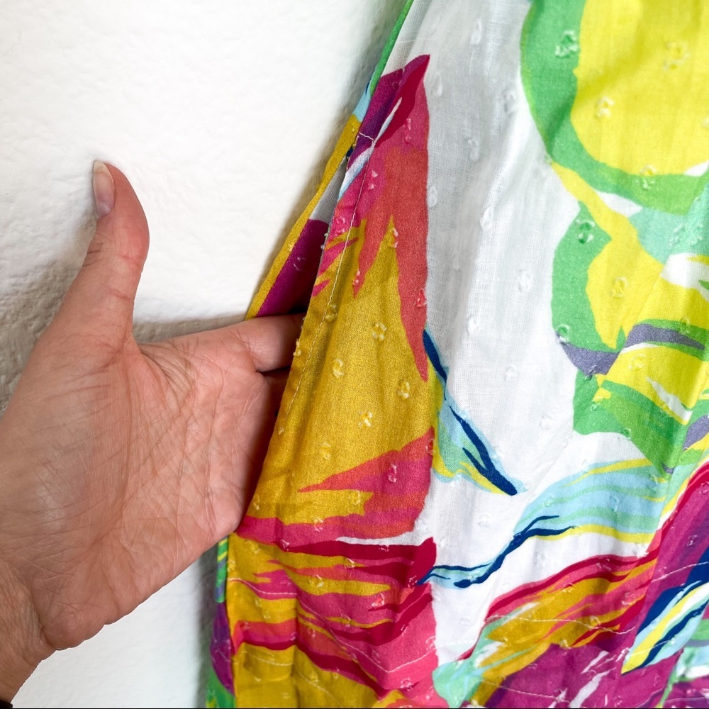 Anthropologie + Farm Rio Rainbow Leaves Midi Dress - Picture 7 of 9